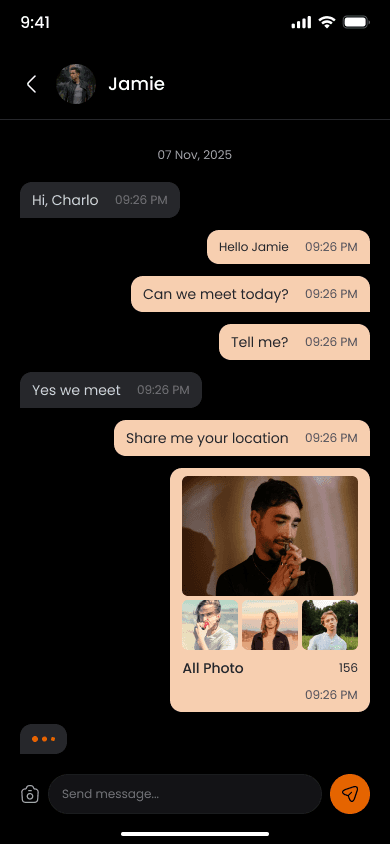 Oomphh app - Chat & share