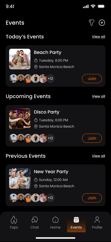 Oomphh app - Events & plans